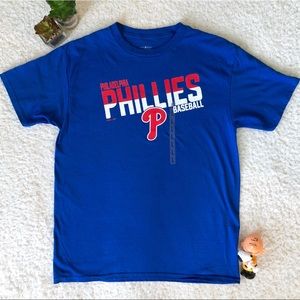 Philadelphia Phillies Blue Tee Shirt Boys Large New